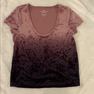 American Eagle short sleeve ombré shirt
